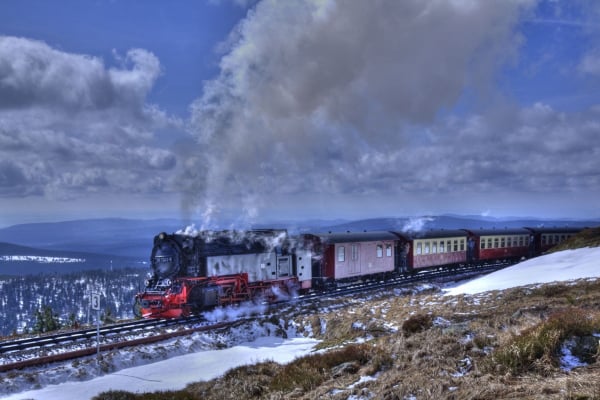 99 7241 auf dem Brocken 02.04.2010